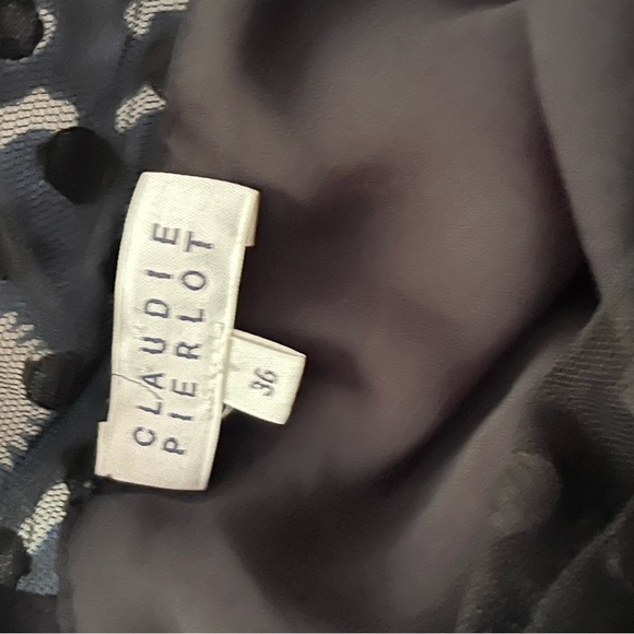 Chic Elegant French Polkadot Glamorous Claudie Pierlot Designer Dress - Picture 7 of 11